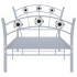 Estructura de cama sin colchón metal gris 90x200