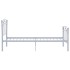 Estructura de cama sin colchón metal gris 90x200