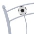 Estructura de cama sin colchón metal gris 90x200