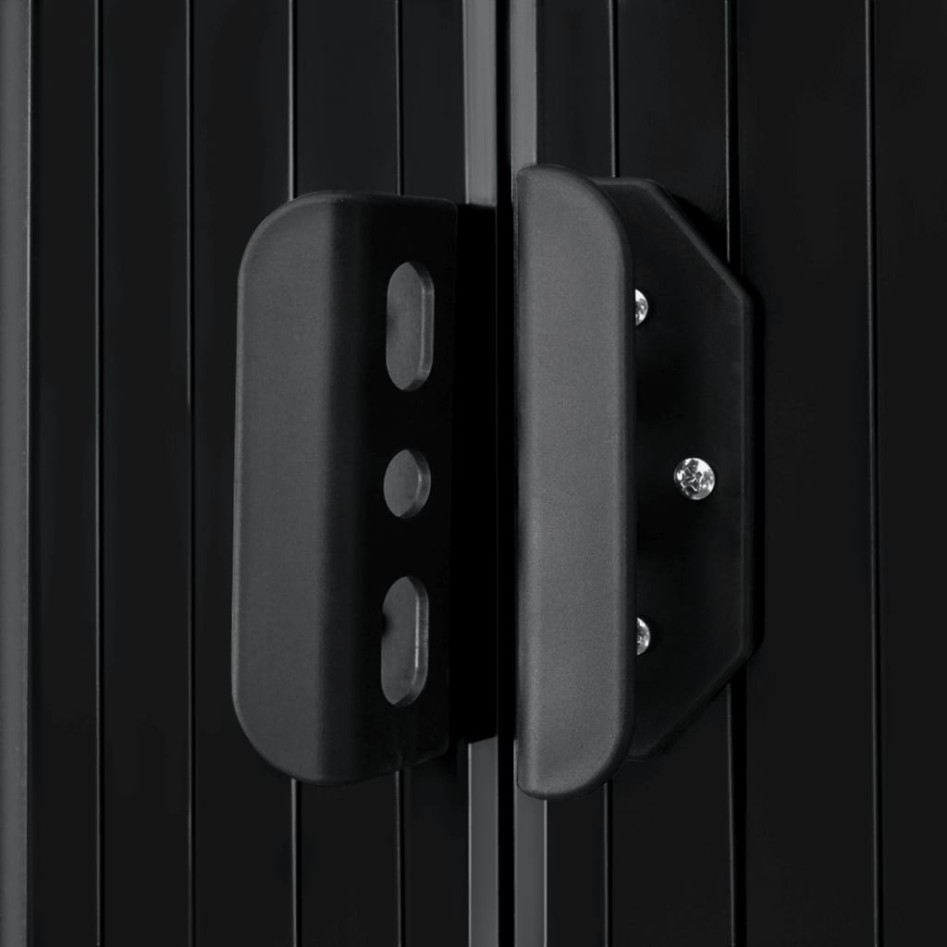 Cobertizo para jardín de acero gris