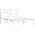Estructura cama sin colchón con cabecero metal blanco