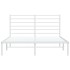 Estructura cama sin colchón con cabecero metal blanco