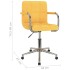 Silla de comedor giratoria de tela amarilla