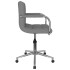 Silla de comedor giratoria tela gris