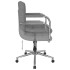 Silla de comedor giratoria tela gris