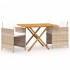 Set de comedor de jardín 3 piezas con cojines