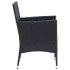 Set comedor de jardín 5 pzas con cojines ratán sintético