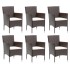 Set muebles de jardín con cojines 7 pzas ratán sintético