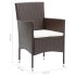 Set muebles de jardín con cojines 7 pzas ratán sintético