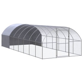 Gallinero de exterior de acero galvanizado 3x8x2