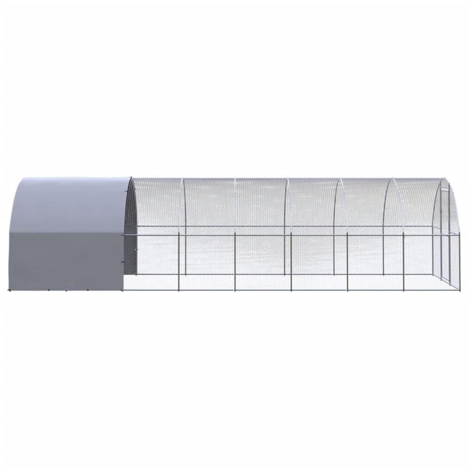 Gallinero de exterior de acero galvanizado 3x8x2