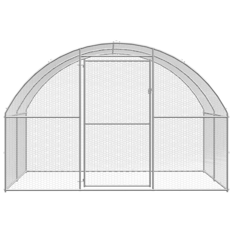 Gallinero de exterior de acero galvanizado 3x8x2