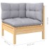 Juego de muebles de jardín 8 pzas y cojines madera de
