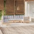 Juego de muebles de jardín 6 pzas y cojines madera de