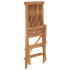 Set de comedor de jardín plegable 5 pzas madera maciza de