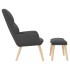 Sillón de relax con taburete tela gris