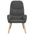 Sillón de relax con taburete tela gris