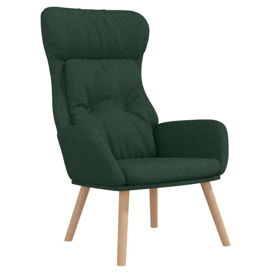 Sillón de relax con taburete tela verde