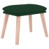 Sillón de relax con taburete tela verde