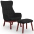 Sillón de relax con taburete tela