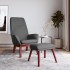 Sillón de relax con taburete tela gris