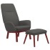 Sillón de relax con taburete tela gris