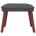 Sillón de relax con taburete tela gris