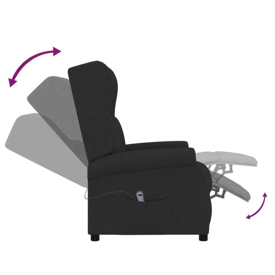 Sillón orejero reclinable eléctrico tela