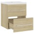 Mueble con lavabo madera de ingeniería roble