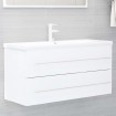 Mueble con lavabo madera de ingeniería blanco