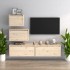 Muebles para TV 4 piezas madera maciza de