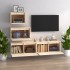 Muebles para TV 4 piezas madera maciza de
