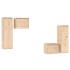 Muebles para TV 4 piezas madera maciza de