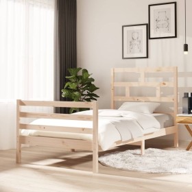 Estructura de cama madera maciza de pino 100x200