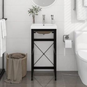 Estructura de baño con lavabo incorporado hierro