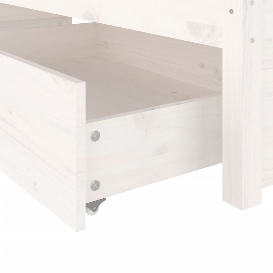 Estructura de cama con cajones blanco 120x190