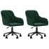 Sillas de comedor giratorias 2 unidades terciopelo verde