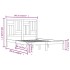 Estructura de cama sin colchón madera de pino blanca 140x200