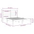 Estructura de cama madera maciza 120x190
