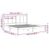 Estructura de cama sin colchón madera maciza de pino 200x200