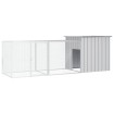 Gallinero de acero galvanizado gris 300x91x100 cm