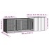 Gallinero de acero galvanizado gris 300x91x100