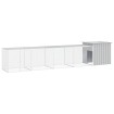 Gallinero de acero galvanizado gris 500x91x100 cm