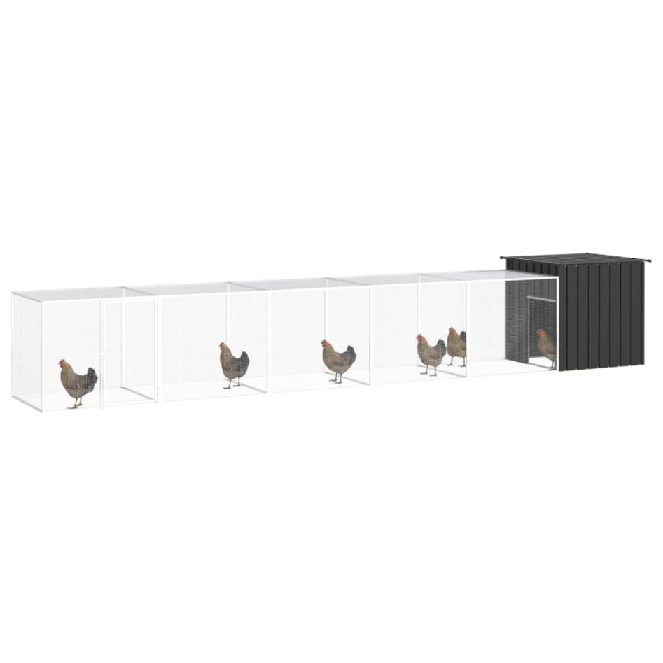 Jaula de gallinas acero galvanizado antracita 600x91x100