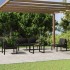 Set muebles de jardín 5 pzas y cojines aluminio gris