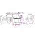Set muebles de jardín 5 pzas y cojines aluminio gris