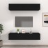 Set muebles de TV 4 uds madera contrachapada negro 80x30x30
