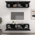 Set muebles de TV 4 uds madera contrachapada negro 80x30x30