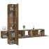 Set de muebles de TV 5 pzas madera contrachapada roble