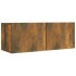 Set de muebles de TV 5 pzas madera contrachapada roble